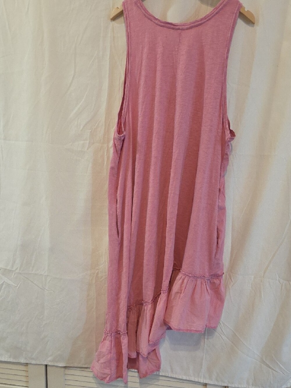 Daily Practice by Anthropologie | Asymmetrical Ruffle‑Hem Dress – Pink – Size 2X - Picture 8 of 8